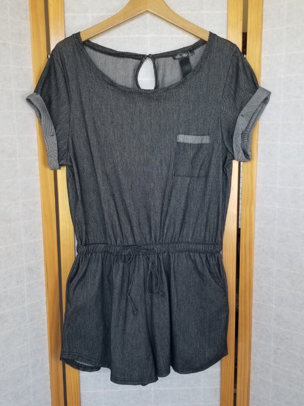Shosho Black Romper Tie Waist Festival Summer Jumpsuit